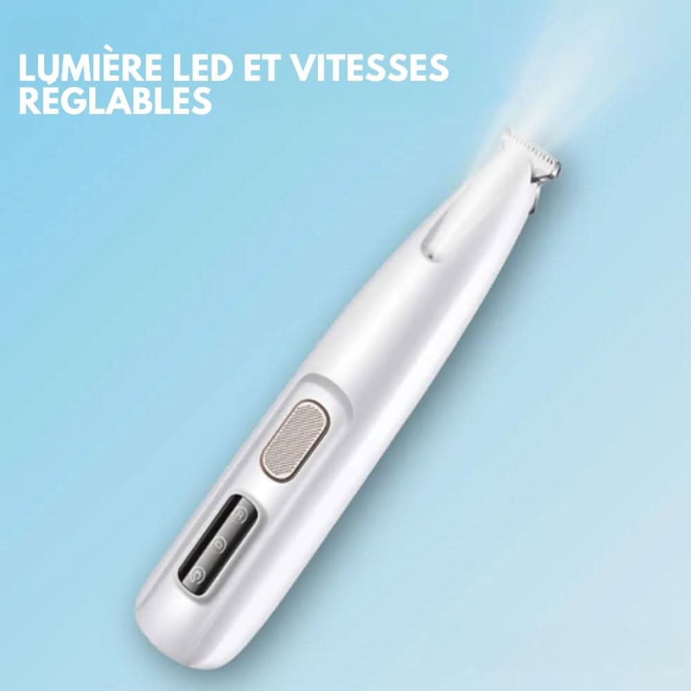 Noise-reducing fur trimmer for sensitive areas in dogs & cats