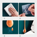 Hygienic Silicone Toilet Brush with Wall & Stand Holder