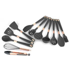 EliteCook - 12-piece gold-coated kitchen utensil set