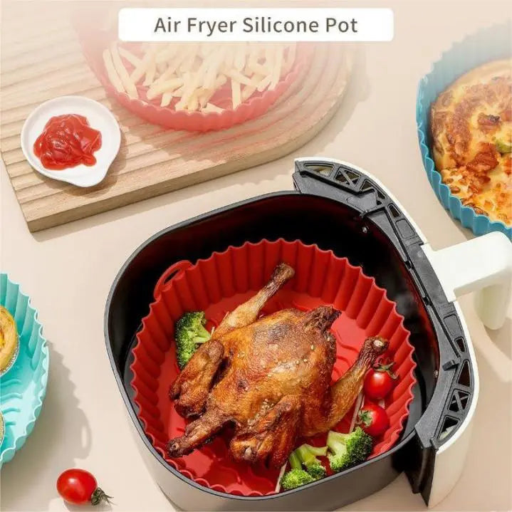Silicone baking insert for air fryer – Non-stick & grease-resistant