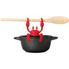 Silicone Kitchen Utensil – Cute Crab Holder with Steam Release Function!