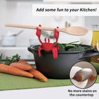 Silicone Kitchen Utensil – Cute Crab Holder with Steam Release Function!