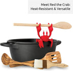 Silicone Kitchen Utensil – Cute Crab Holder with Steam Release Function!