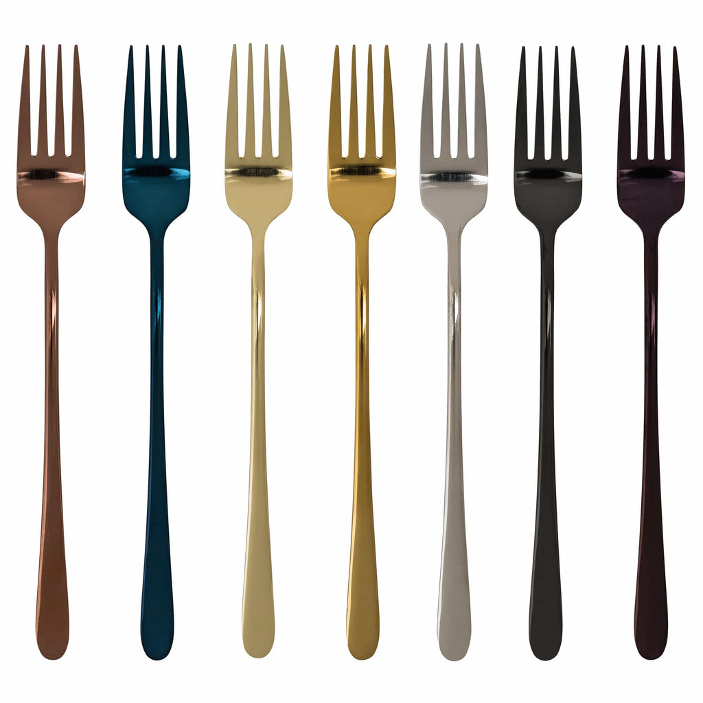 Luxury table fork with durable plating shine