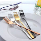 Luxury table fork with durable plating shine