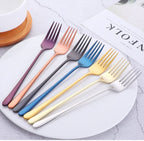 Luxury table fork with durable plating shine