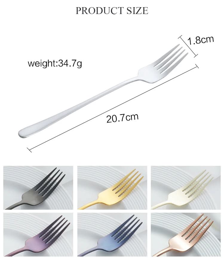 Luxury table fork with durable plating shine
