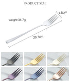 Luxury table fork with durable plating shine