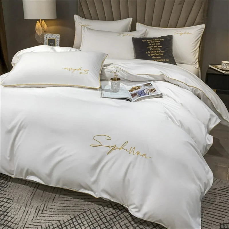 Luxury Duvet Cover with Elegant Embroidery – Soft, Breathable and High Quality