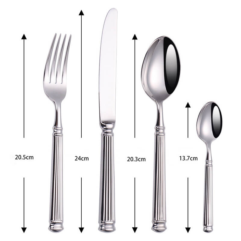 Simple Striped Cutlery 4 Piece Set