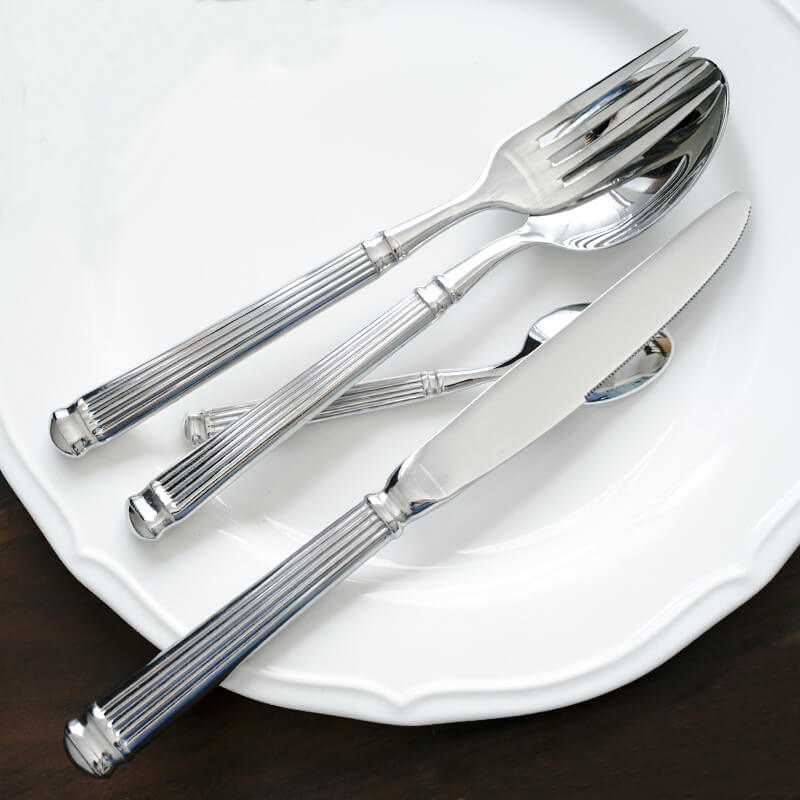 Simple Striped Cutlery 4 Piece Set