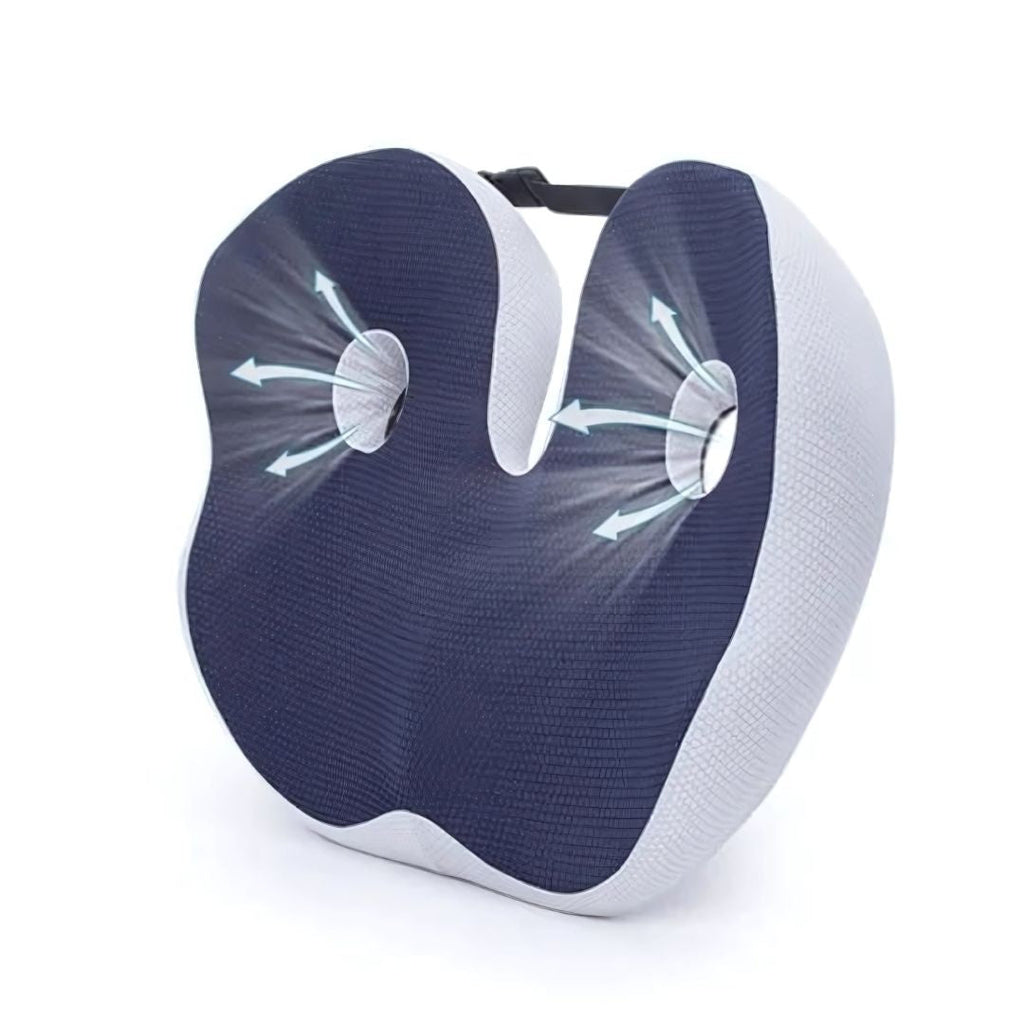 SitSmart Adjustable Memory Foam Sit Bone Relief | Seat Cushion for Tailbone Pressure Pain - Posture Support in Office Chairs