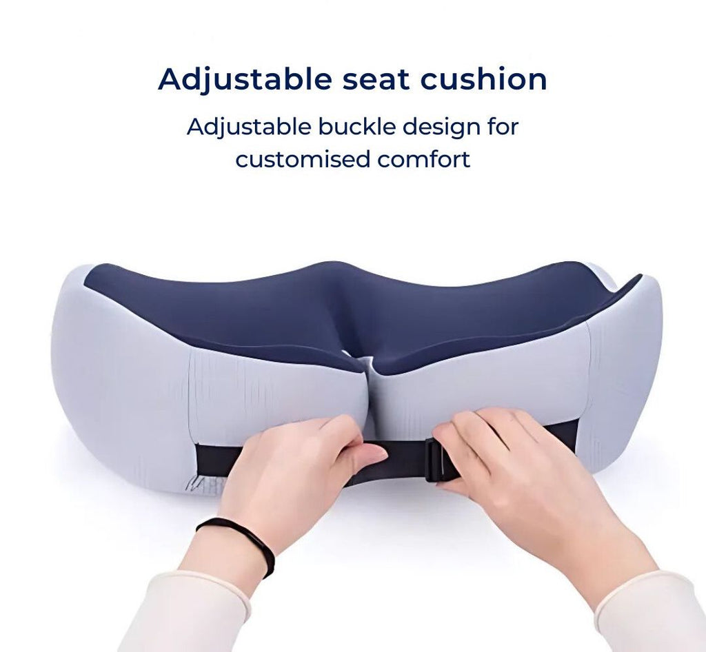 SitSmart Adjustable Memory Foam Sit Bone Relief | Seat Cushion for Tailbone Pressure Pain - Posture Support in Office Chairs