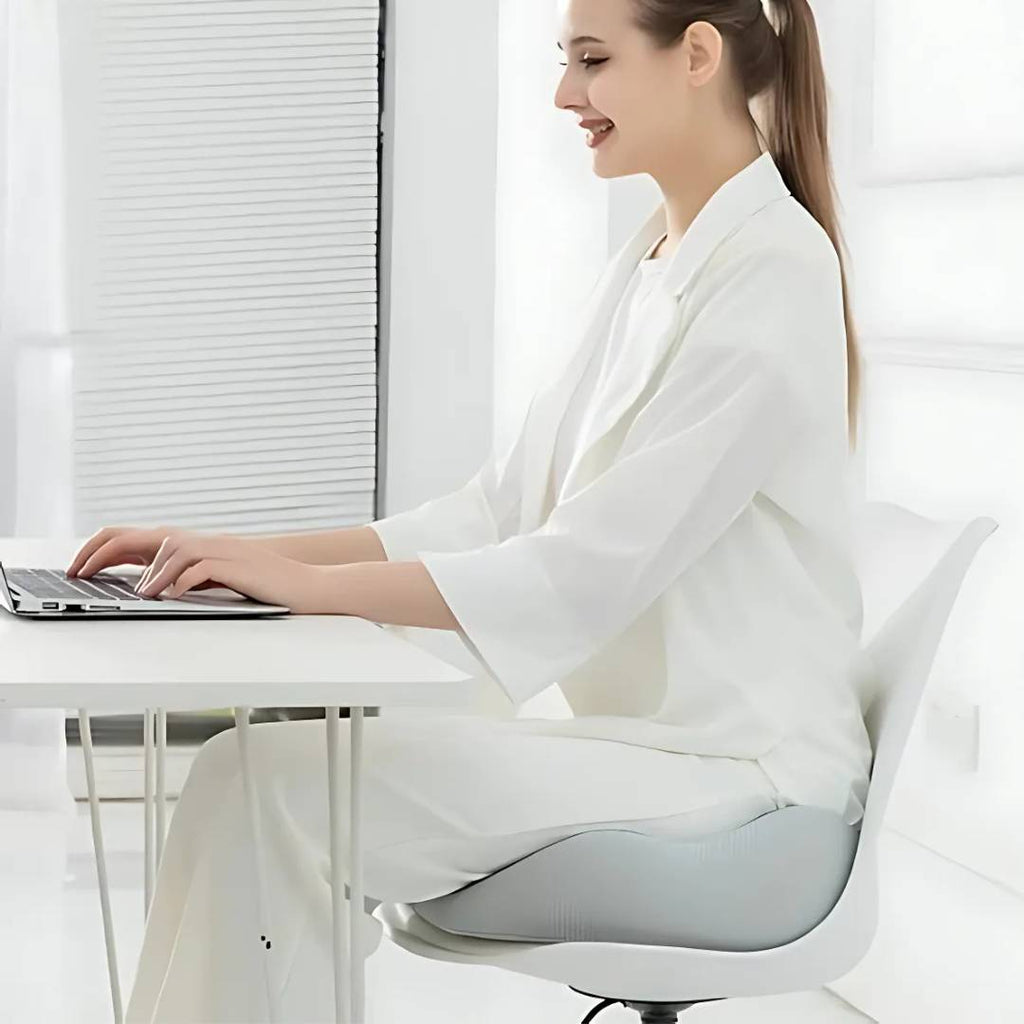 SitSmart Adjustable Memory Foam Seat Cushion | Tailbone Relief & Posture Support for Office, Car, and Dining Chairs