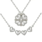 Magnetic Leaf & Heart Necklace
