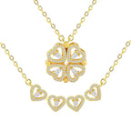 Magnetic Leaf & Heart Necklace