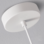 Scandinavian Metal Pendant Lamp with Wood-Look Finish and E27 LED Socket