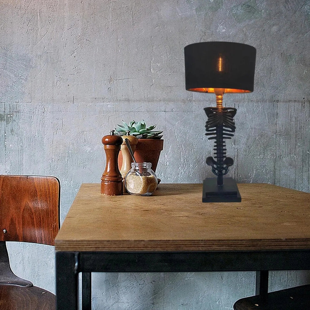 Gothic Skeleton Table Lamp – Handmade and Mysterious Design
