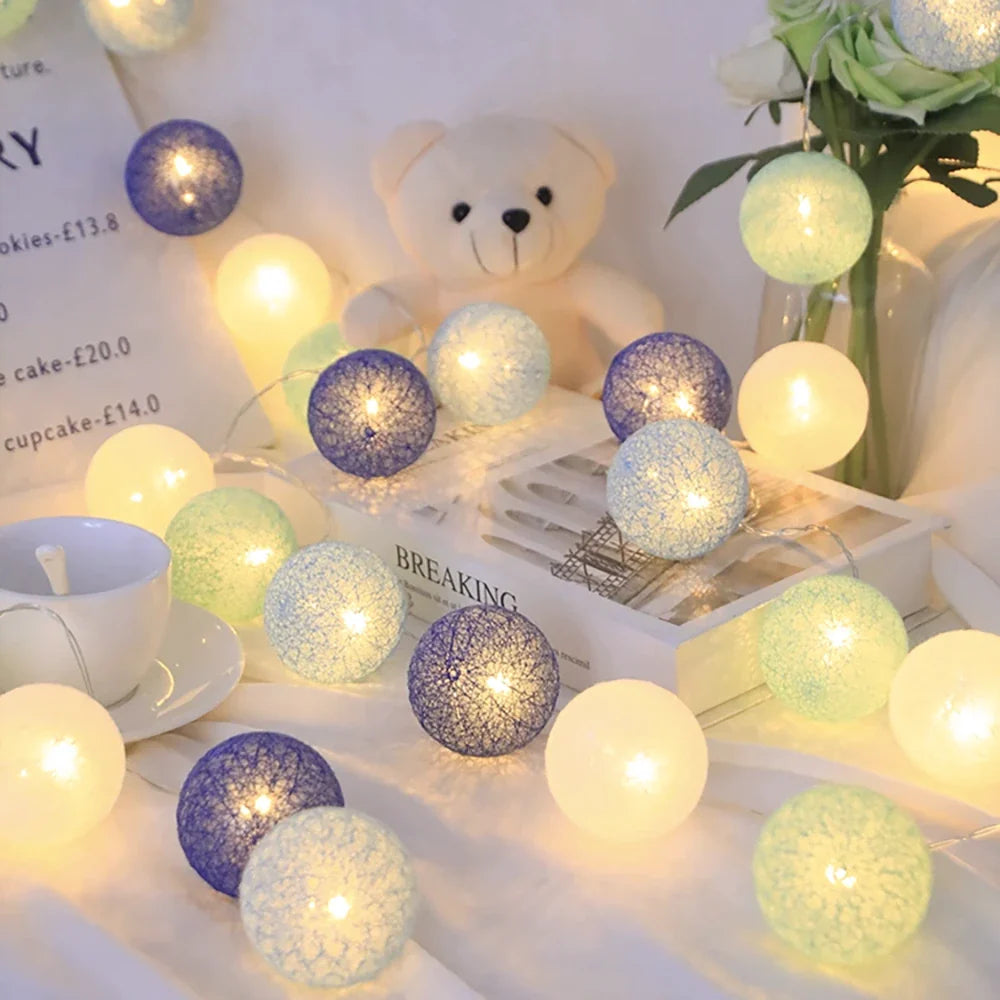 Cotton Ball Garland