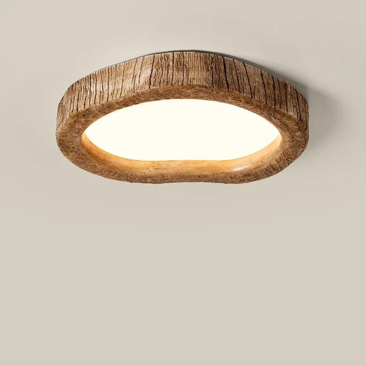 Rustic LED Ceiling Lamp with Wood Look - Auralog