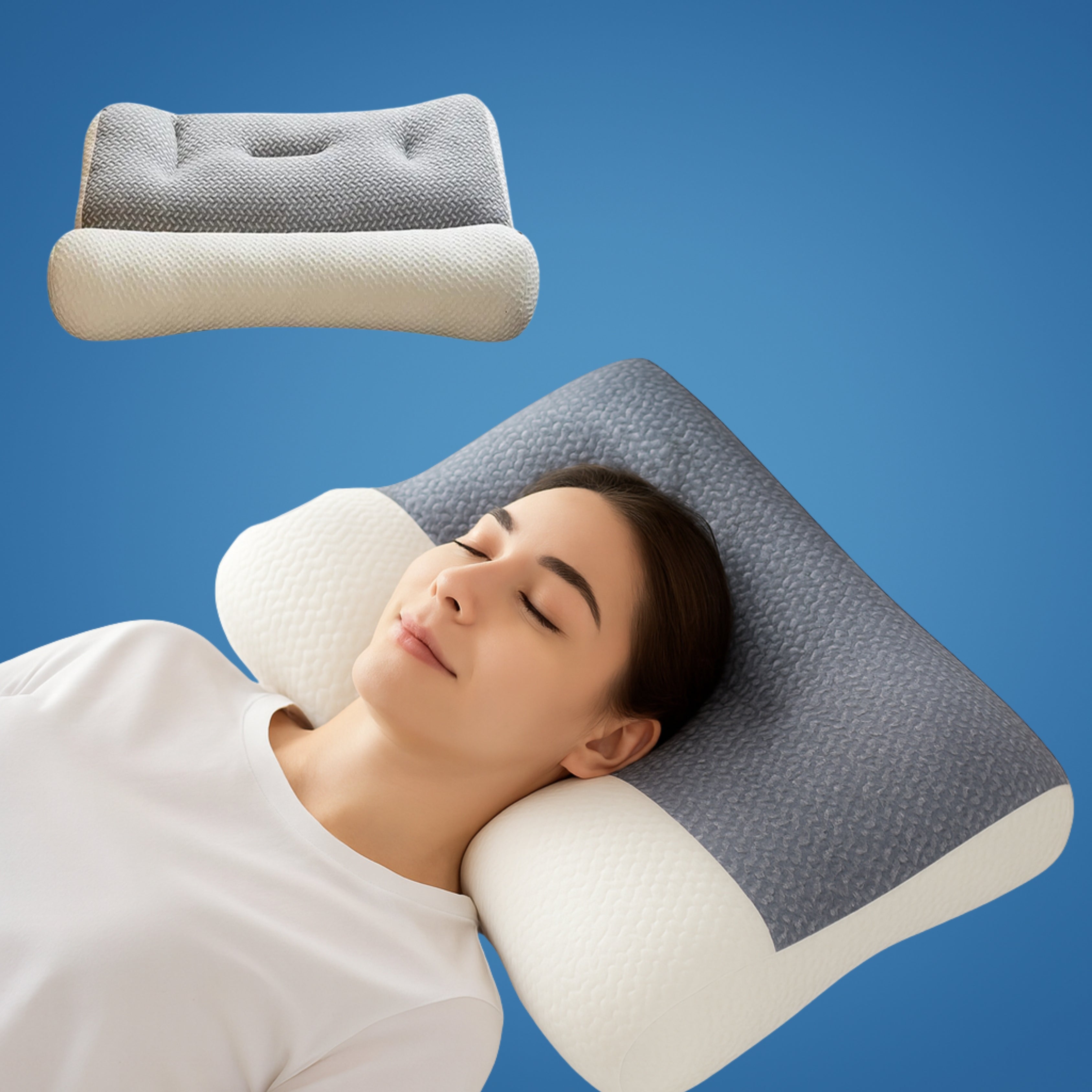 SpineEase | Orthopedic Neck Pillow – Pain Relief – Breathable Memory Foam – For Side Sleepers & All Sleep Positions