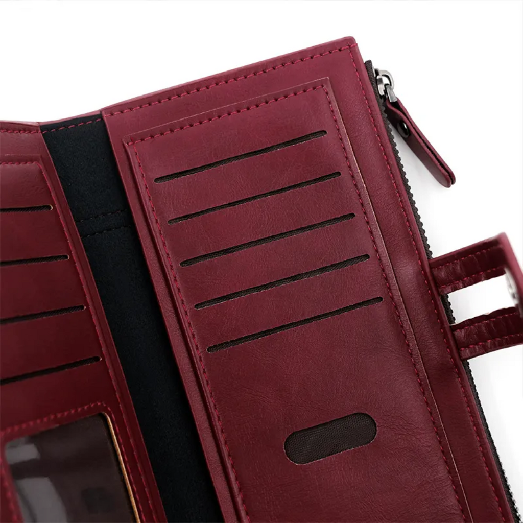 Long Leather Wallet for Ladies