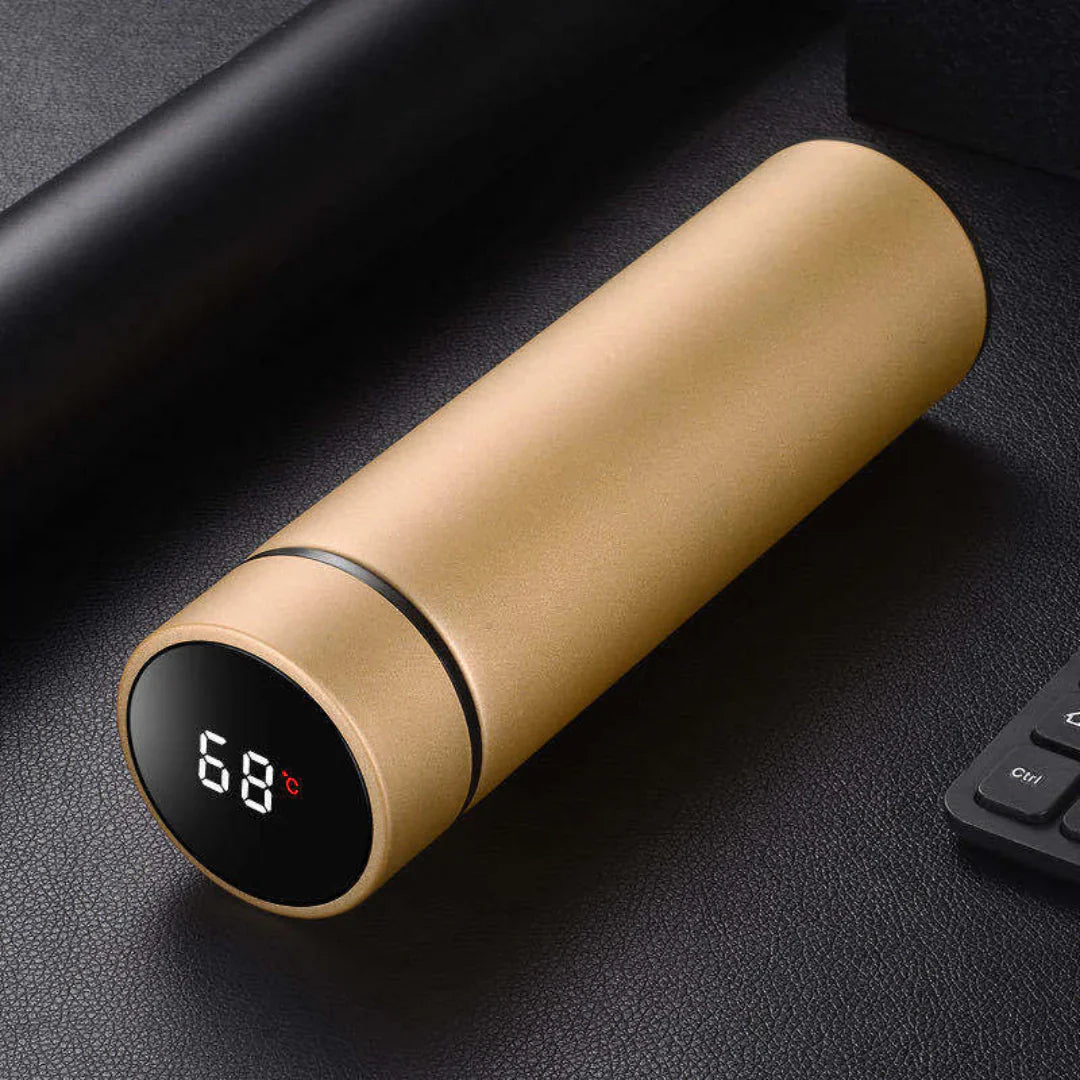 Insulated Bottle with Digital Temperature Display – Stainless Steel Travel Mug for Hot and Cold Drinks