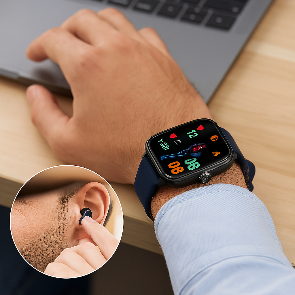 Smartwatch for Health & Fitness – EKG, Blood Pressure, Heart Rate Measurement – Compatible with iOS & Android