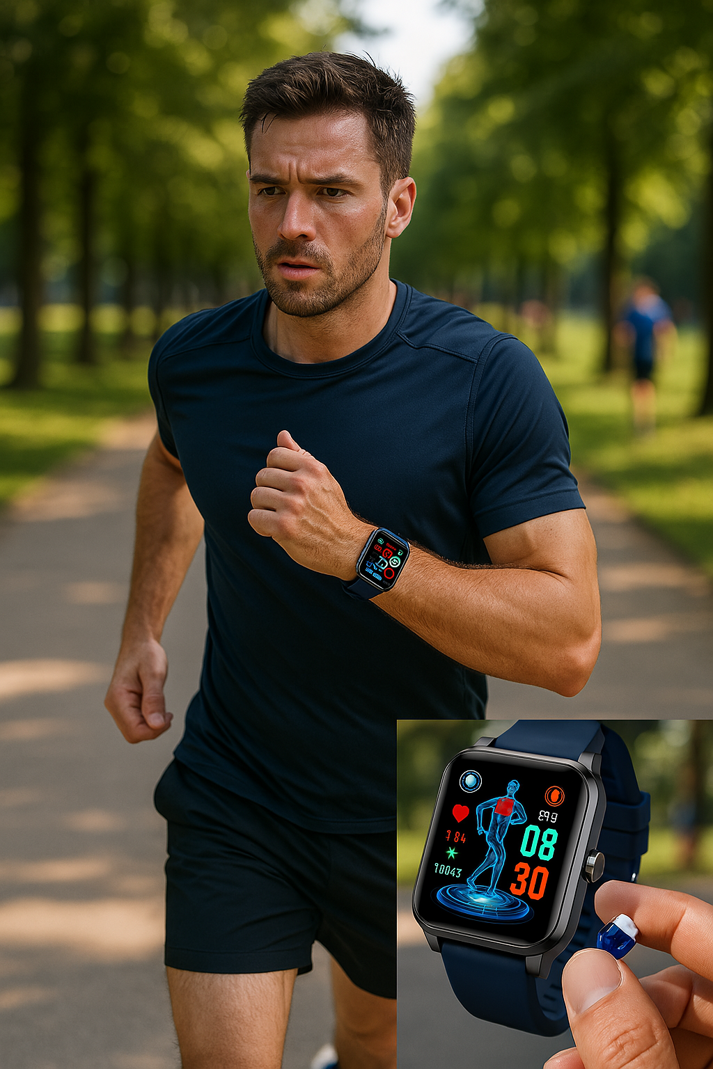 Smartwatch for Health & Fitness – EKG, Blood Pressure, Heart Rate Measurement – Compatible with iOS & Android