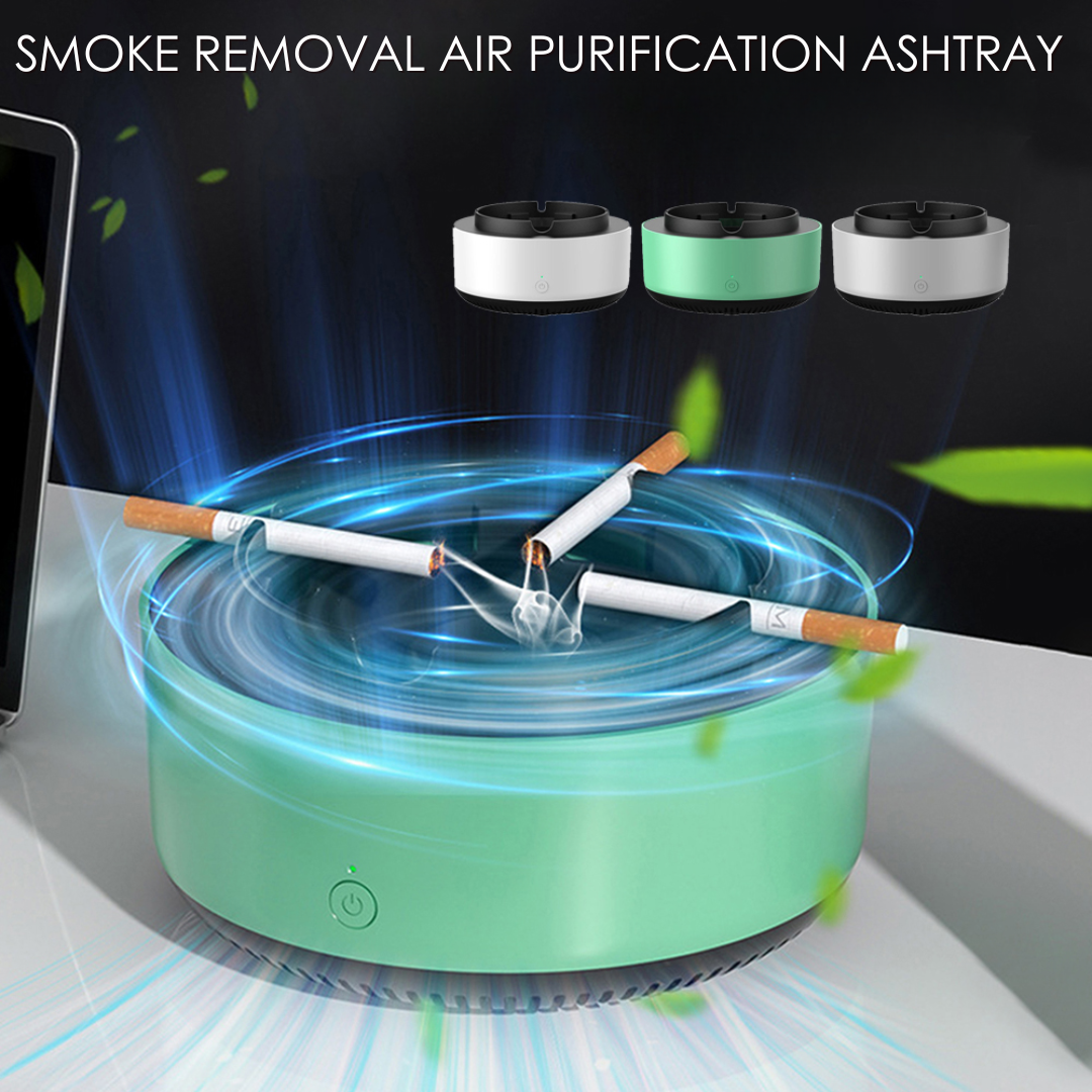 Smoke Removal Air Purifier Ashtray with Advanced Filter System – Stylish Indoor Air Odor Eliminator for Clean Air