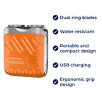SmoothEdge | Rotary Electric Shaver – Dual-Ring Blades – Water-Resistant – Men's Grooming
