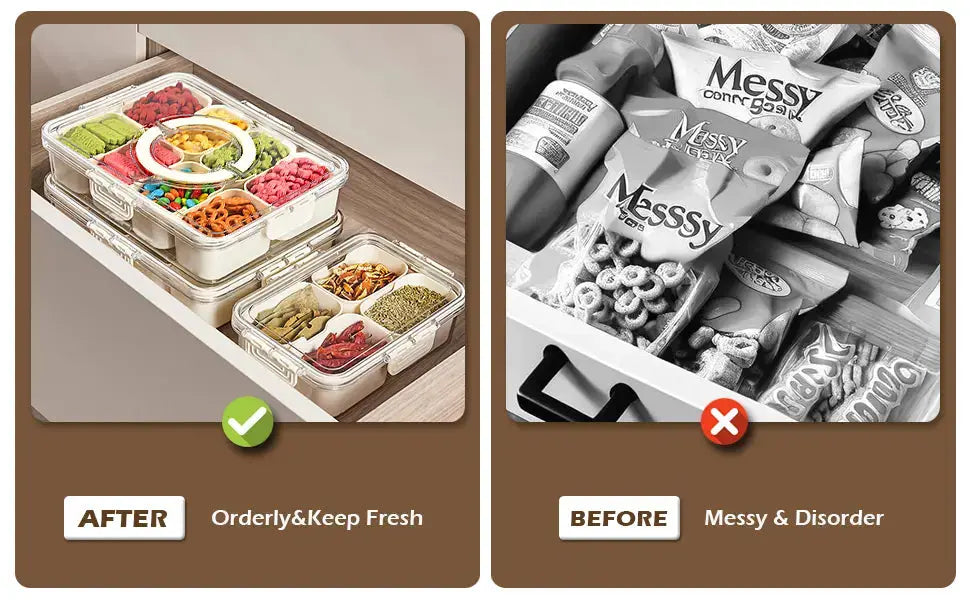 Snackbox with 8 compartments – organization for on-the-go