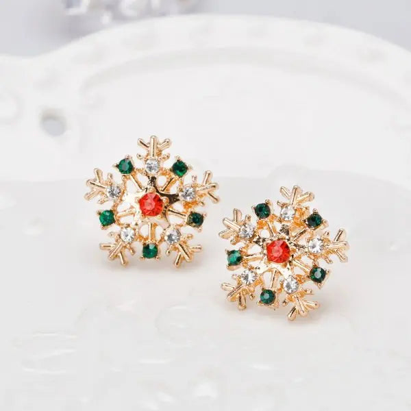 Aureline Sneeuwvlok Oorbellen – Elegante Zirkon Charme Oorbellen, Transparante Glans & Perfect Cadeau voor de Feestdagen