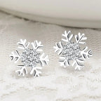 Aureline Sneeuwvlok Oorbellen – Elegante Zirkon Charme Oorbellen, Transparante Glans & Perfect Cadeau voor de Feestdagen