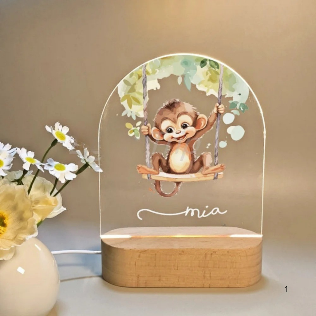 Personal Night Light with Name – Soft Warm LED Lighting for Children