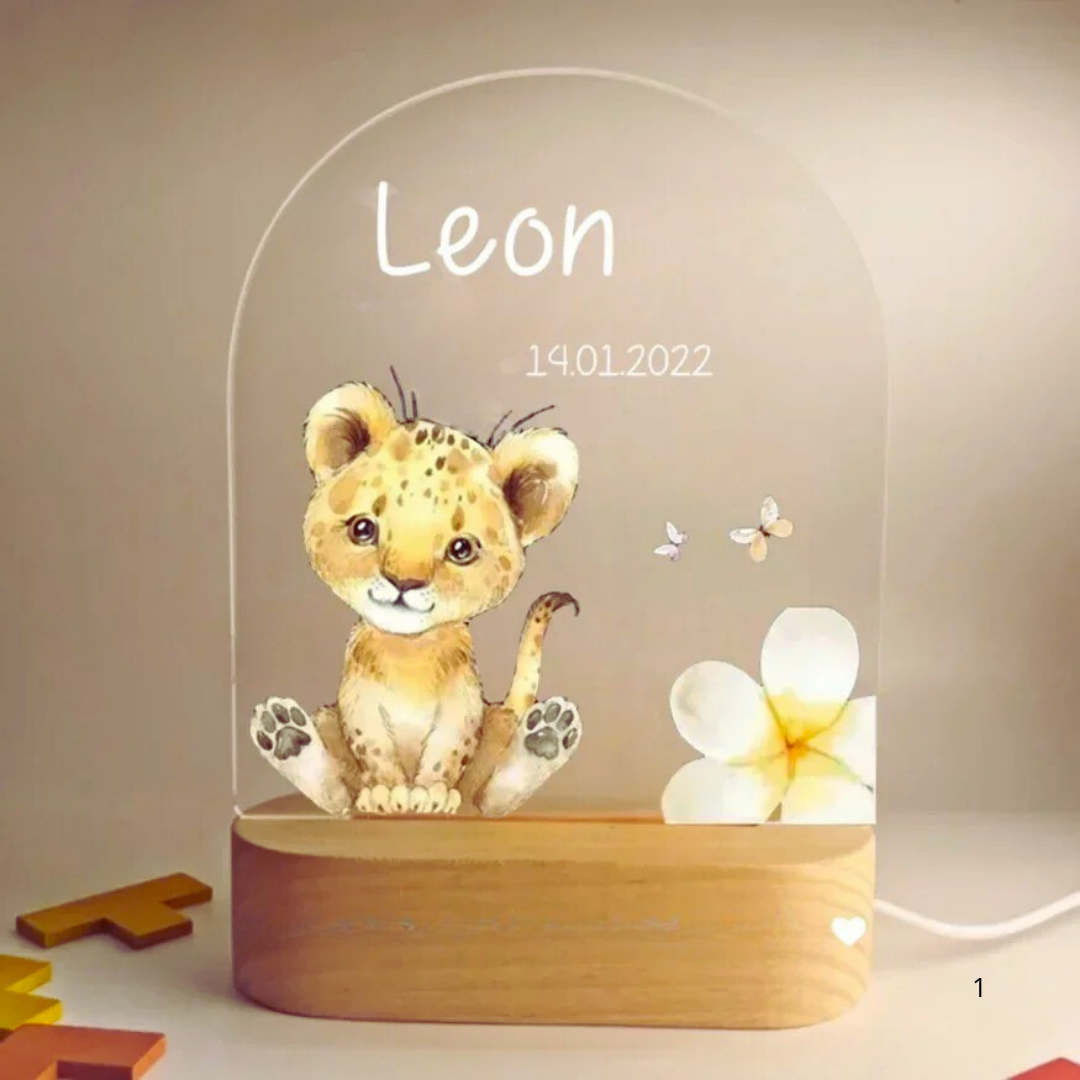 Personal Night Light with Name – Soft Warm LED Lighting for Children