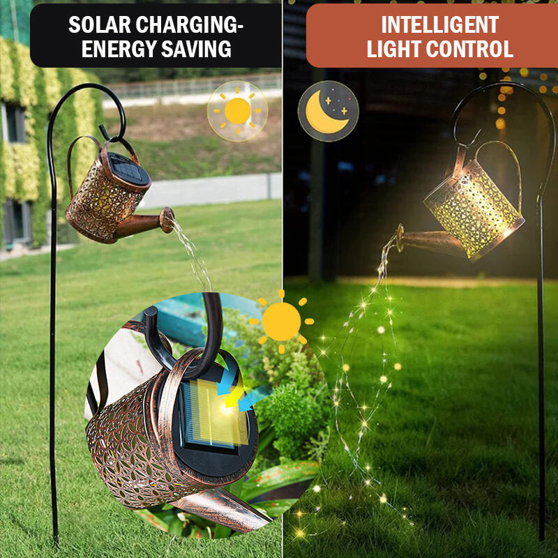 Outdoor garden lamp in iron with solar energy