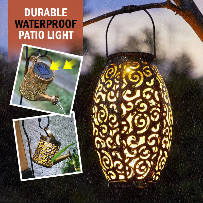 Outdoor garden lamp in iron with solar energy