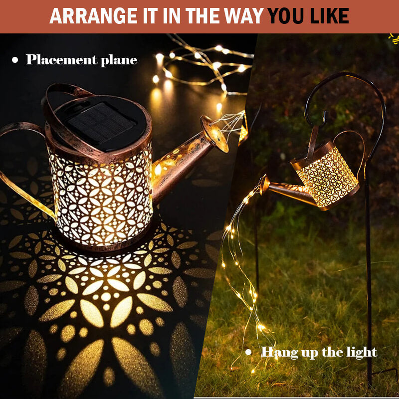 Outdoor garden lamp in iron with solar energy