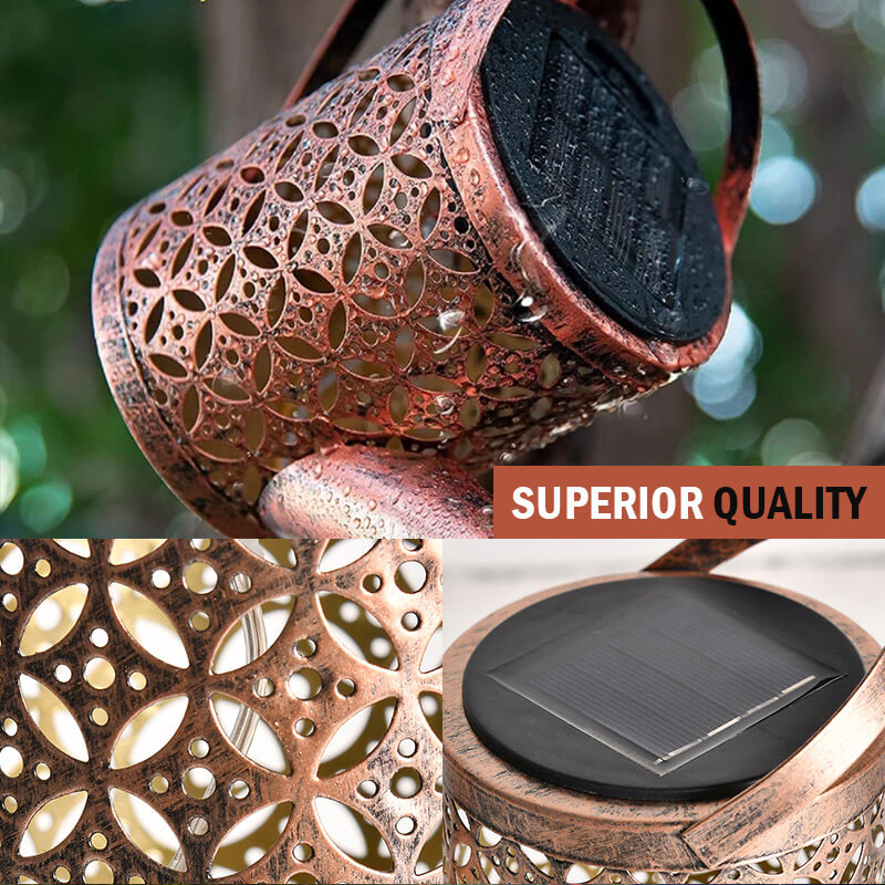 Outdoor garden lamp in iron with solar energy