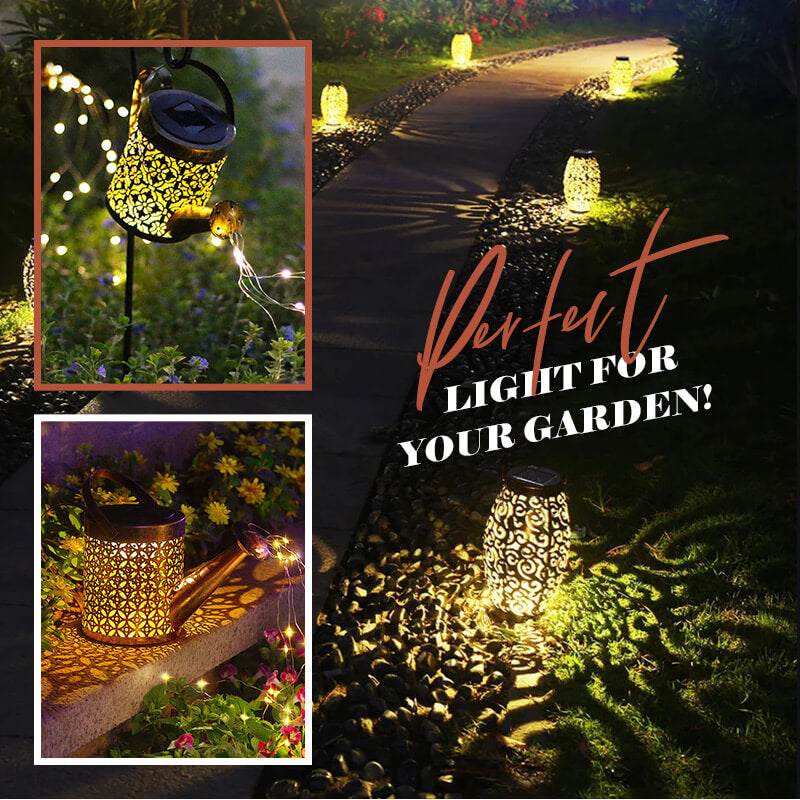 Outdoor garden lamp in iron with solar energy