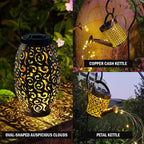 Outdoor garden lamp in iron with solar energy