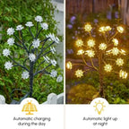 Solar Cherry Blossom Lights | Waterproof LED Decor for Outdoors