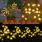 Solar Cherry Blossom Lights | Waterproof LED Decor for Outdoors