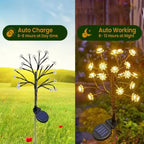 Solar Cherry Blossom Lights | Waterproof LED Decor for Outdoors