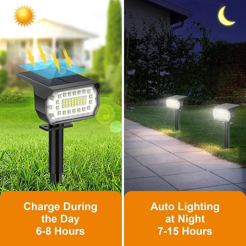 Solar-LED-Spotlight for outdoor use – Weatherproof garden lighting with 3 brightness levels