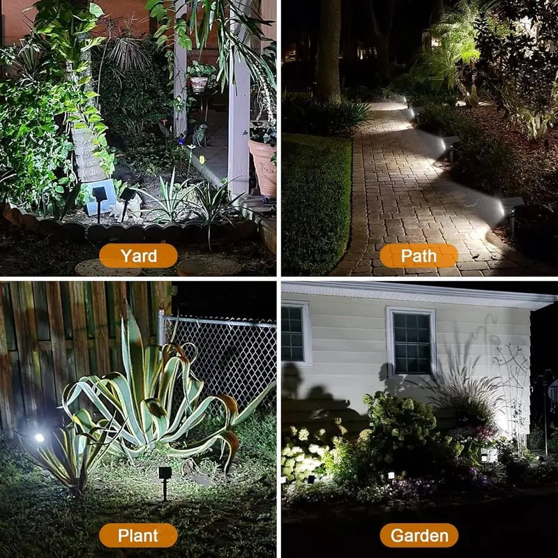Solar-LED-Spotlight for outdoor use – Weatherproof garden lighting with 3 brightness levels