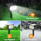Solar-LED-Spotlight for outdoor use – Weatherproof garden lighting with 3 brightness levels
