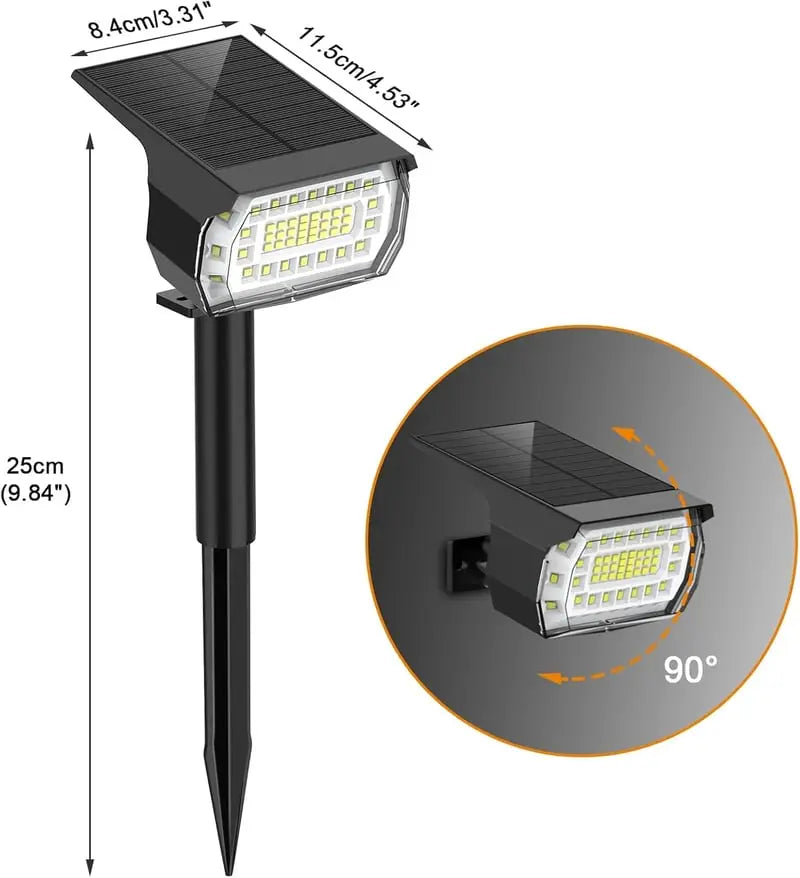 Solar-LED-Spotlight for outdoor use – Weatherproof garden lighting with 3 brightness levels