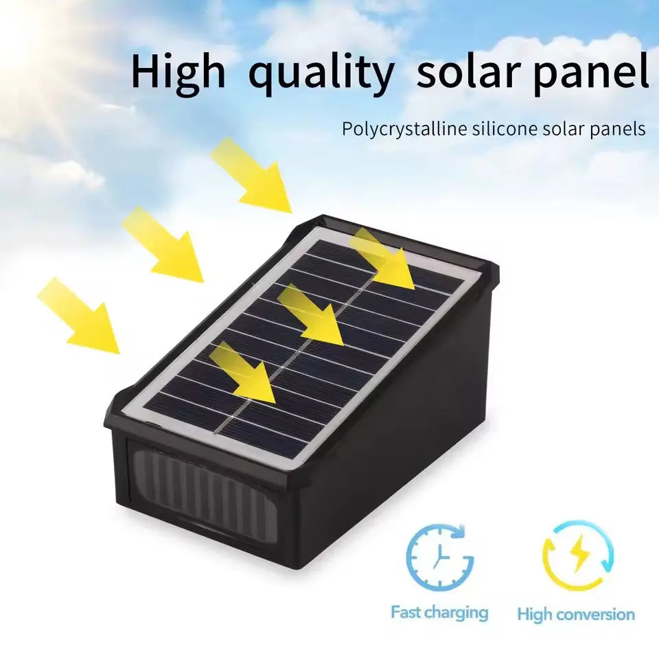 Solar-LED-Wall light with color choice – Weatherproof & Atmospheric